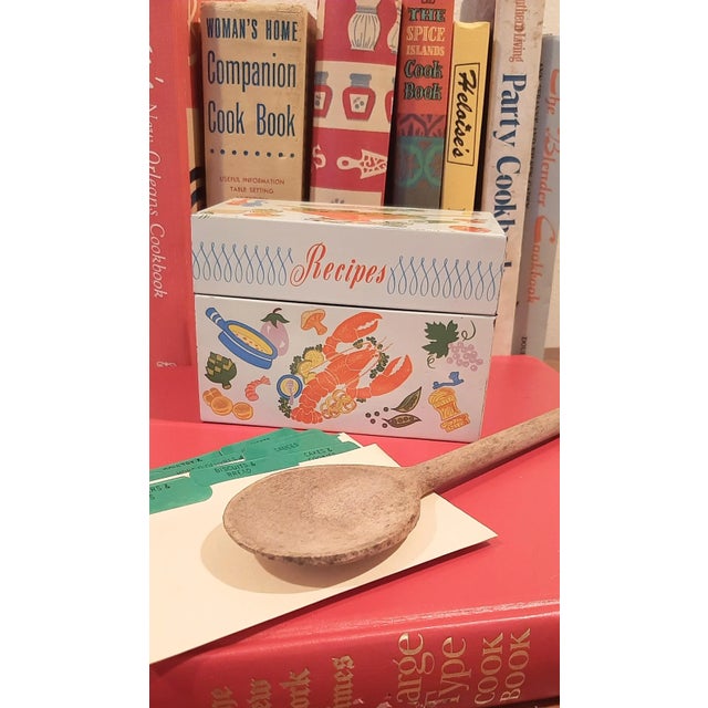 Traditional Vintage Lobster Recipe Box Coastal For Sale - Image 3 of 10