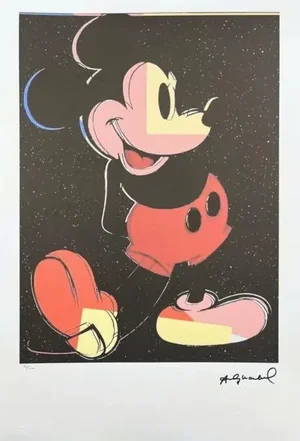 After Andy Warhol, Mickey Mouse - Black , 1980s, Lithograph