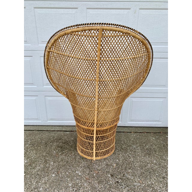 Bohemian Wicker Emanuelle Peacock Chair For Sale - Image 11 of 13