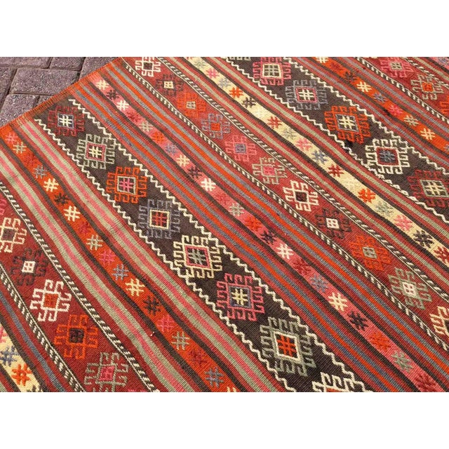 1960s Tribal Vintage Kilim - 58" X 92" For Sale - Image 5 of 10