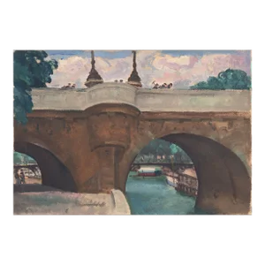 'The Pont Neuf, Sunset' by Rinaldo Cuneo, Paris, Académie Colarossi, Oakland, New York Museum of Modern Art, San Francisco Museum of Modern Art