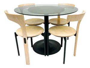 Vintage Hockey Stick Compact Dining Set by Kerstin Bartlmaefor for Casala, 1990s, Set of 5