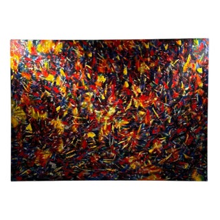 Jon Atac, Expression 2, 1989, Large Oil on Canvas For Sale