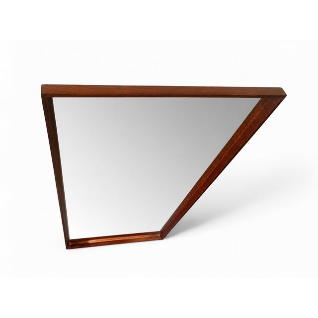 1970s 1970s Dyrlund Danish Modern Rosewood Wall Mirror, Made in Denmark For Sale - Image 5 of 7