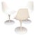 Set of 3 Mid-Century Modern Tulip Base White Fiberglass side dining chairs MINT! Nice vintage in the style of Saarinen...