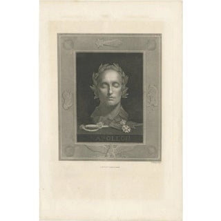 Sichling, Death Mask of Napoléon Bonaparte, 1850, Paper For Sale
