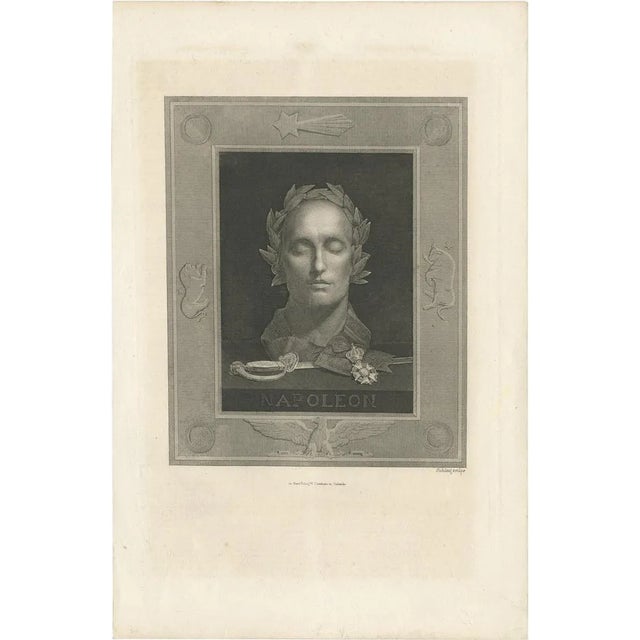 Sichling, Death Mask of Napoléon Bonaparte, 1850, Paper For Sale