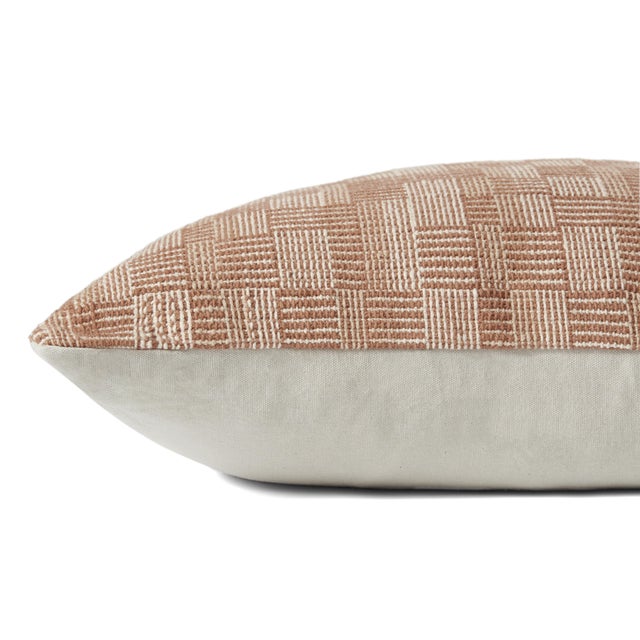 Contemporary Amber Lewis x Loloi Dolly Clay / Natural 22'' x 22'' Cover with Down Pillow For Sale - Image 3 of 3