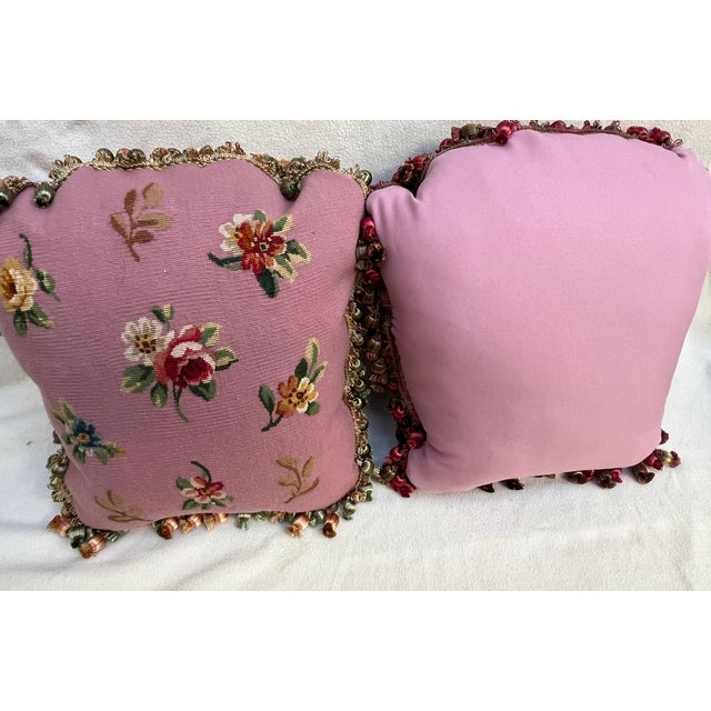 A Set of Two Pillows Upholstered With Tapestry For Sale In Los Angeles - Image 6 of 6