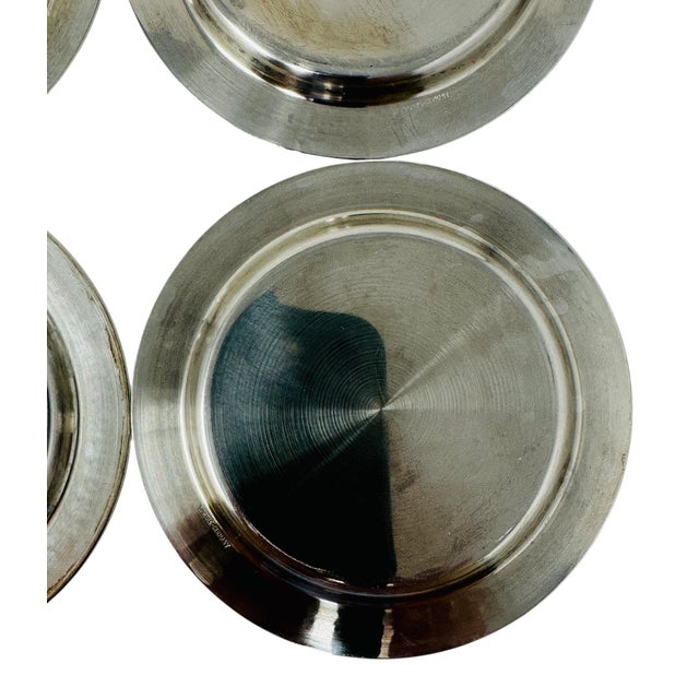 Rarest Paul Wirths Toledo Gold Coasters Set 6, 24k Gold Relief Mirror Stainless Steel, Museum Quality Solingen Germany MCM Barware Survivor For Sale - Image 10 of 12