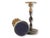 Pair of late 20th century heavy metal and brass candle holders with twisted stems and stepped circular bases. The recessed...