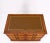 4 Drawers Embossed Leather Top Burl Wood File Cabinet Credenza w/ Key For Sale - Image 9 of 13
