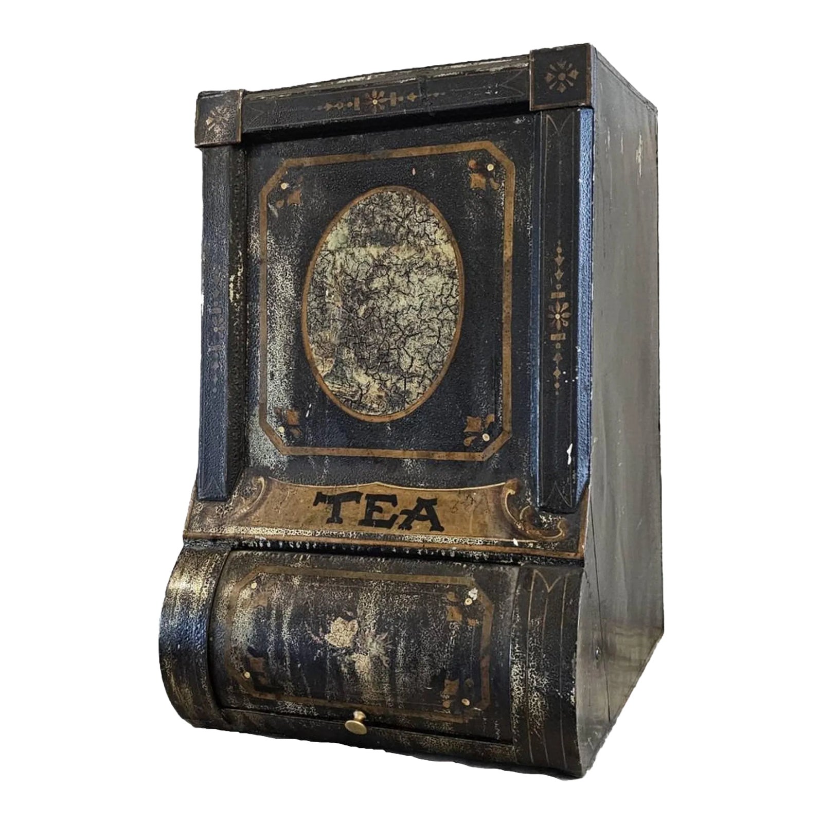 Antique General Store Counter Toleware Tea Dispenser | Chairish