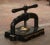 Black 19th Century French Black-Painted and Gilt Cast Iron Bookbinding Press For Sale - Image 8 of 9