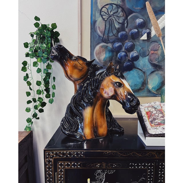 Ceramic Ceramic Horse Sculpture from Ceramiche Boxer For Sale - Image 7 of 8