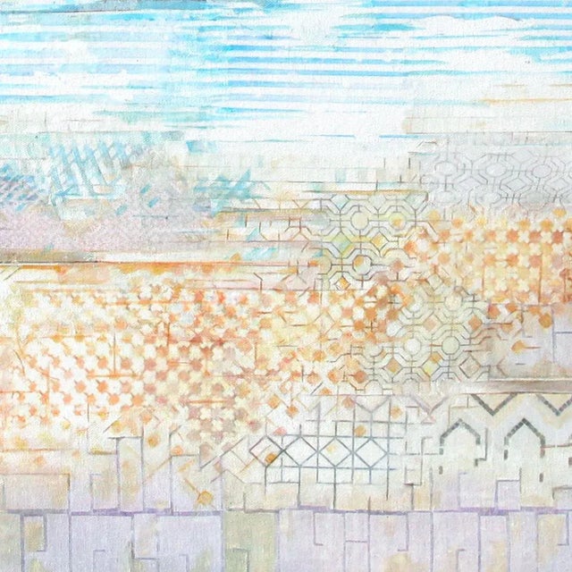 Abstract Expressionism Abstract Acrylic and Ink on Canvas Painting, "Sea Level" For Sale - Image 3 of 3