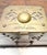 Antique Japanese Meiji or Taishō Era Brass Mounted Wooden Vanity Box Jewelry Chest For Sale - Image 4 of 12