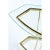 Curved 1970s Gold Brass Colored Sofa Table Console With Glass Top For Sale - Image 11 of 12