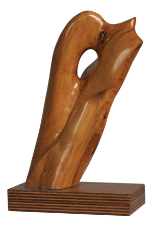 H. Hinfelaar, Organic Wood Sculpture, 1989, Multiplex & Pearwood