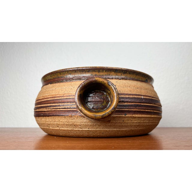 Mid-Century Modern Danish Studio Pottery Bowl by Tue Poulsen for Tue Keramik, 1960s, in Very Good conditions. Designed...