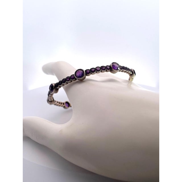 19th Century Amethyst Bangle Bracelet 15k For Sale In Los Angeles - Image 6 of 9
