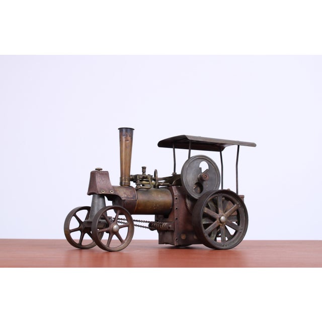 Industrial Revolution Style Brass Steam Engine Tractor, 1970s For Sale - Image 12 of 15