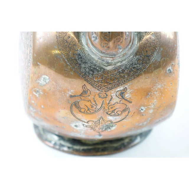 Antique Copper Middle Eastern/Persian Water Ewer For Sale - Image 4 of 8