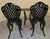 Mid 20th Century American Cast Iron Rose Garden Bistro Set, Table and Two Chairs, 3 Pieces For Sale - Image 6 of 18