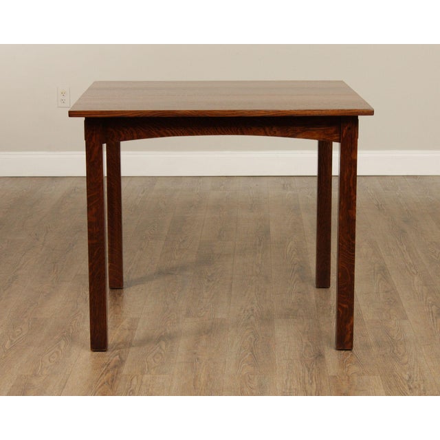 Stickley Mission Collection Square Oak Dining Table For Sale - Image 10 of 12