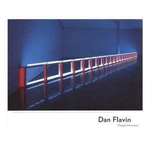 2006 Dan Flavin 'Artificial Barrier Blue, Red & Blue Fluorescent Light (to Flavin Starbuck Judd)' Minimalism Blue,Red USA Offset Lithograph