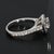 14k White Gold Ring With 5.0ct G/Si2 Center Diamond & Accents - Size 4.75 For Sale - Image 4 of 4