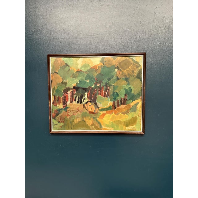 Em Bronne, Forest Landscape, 1967, Oil on Canvas, Framed For Sale - Image 16 of 18