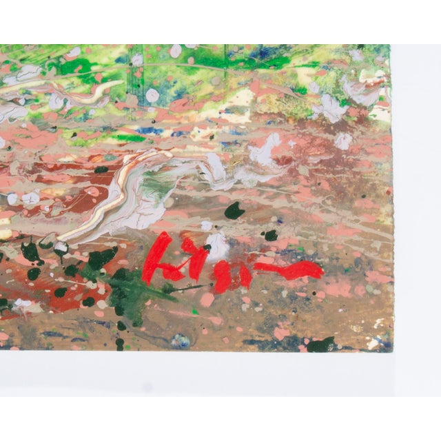 Paper 1980s Abstract Acrylic Landscape by Harry Hilson For Sale - Image 7 of 8
