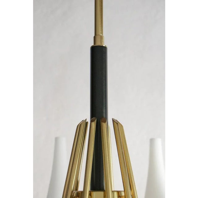 Italian Mid-Century Modern Ten Light Chandelier Attributed to Stilnovo, 1950s For Sale - Image 9 of 18