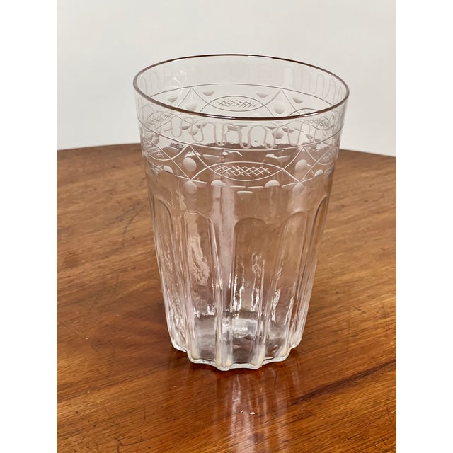 Traditional Attributed Boston & Sandwich Wheel Engraved Mold-Blown Glass Table Vase, Circa 1845–1860 For Sale - Image 3 of 8