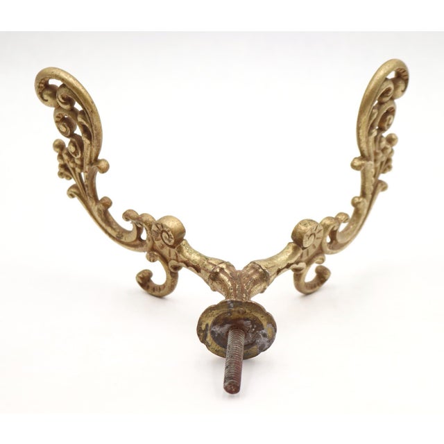 Victorian Polished Brass Antique Hall Tree Hook For Sale - Image 6 of 6