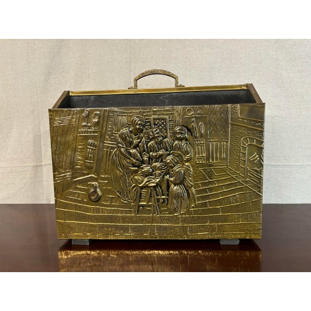 A delightful vintage English repousse magazine rack. Derived from the French “pousser” which means “to push forward” this...