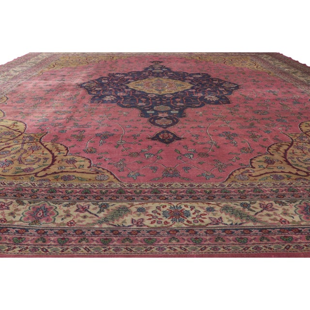 Antique Pink Turkish Sparta Rug - 13'00 X 15'00 For Sale - Image 4 of 8