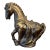 Large Chinese Horse Statue in Tang Dynasty Style, Bronze Painted Plaster Statue 1980s For Sale