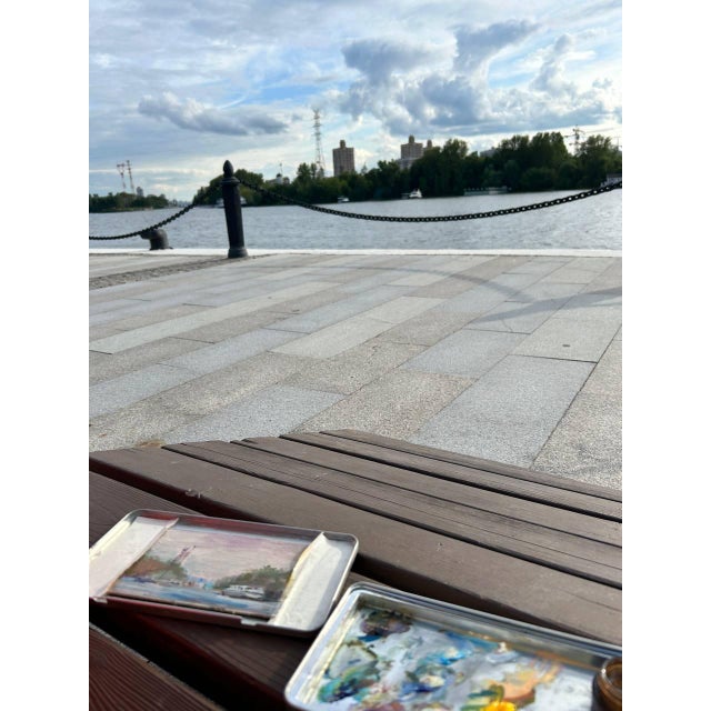 Realism Framed Original Painting Plein Air Landscape by Valeriya Serova For Sale - Image 3 of 12