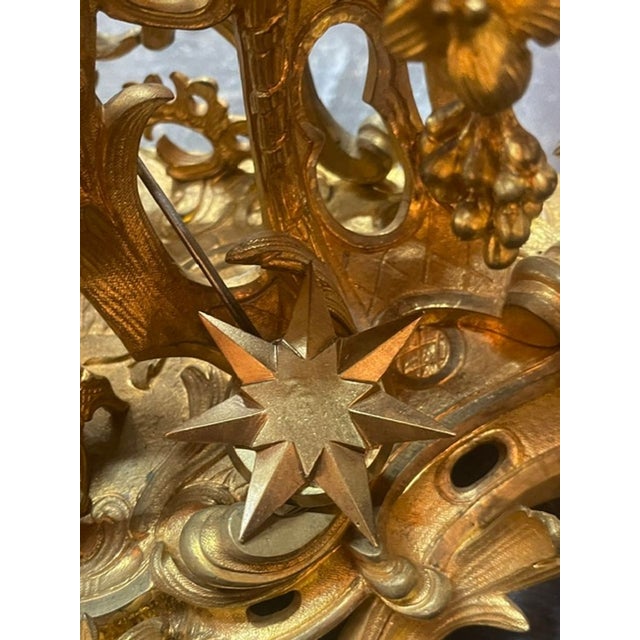 19th Century 19th C. French Louis XV Bronze Dore’ Mantle Clock For Sale - Image 5 of 9