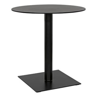 Mies Side Table, Black Iron For Sale