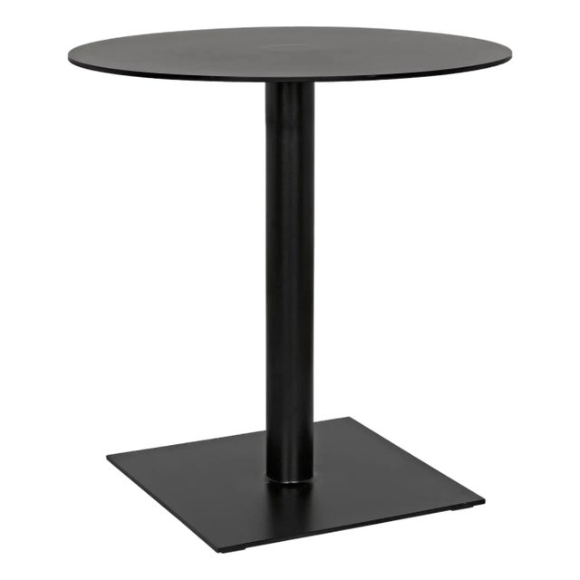 NOIR Mies Side Table, Black Iron For Sale