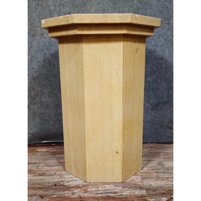 Travertine Pedestal Column, 1960s For Sale - Image 6 of 7
