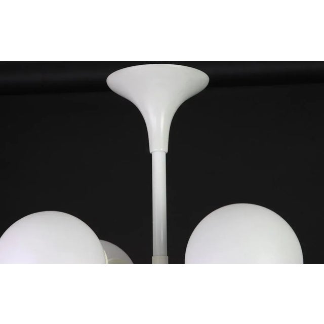 Swiss Atomic White Chandelier by E.R. Nelel for Temde, 1960s For Sale - Image 3 of 6