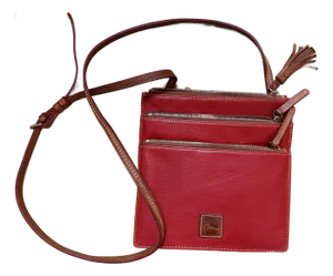Vintage Dooney & Bourke Triple Zip Crossbody Bag