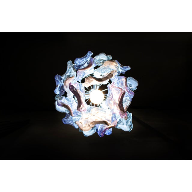 Mid-Century Modern Italian Murano Glass Pendant Lamp from Mazzega, 1970s For Sale - Image 3 of 8