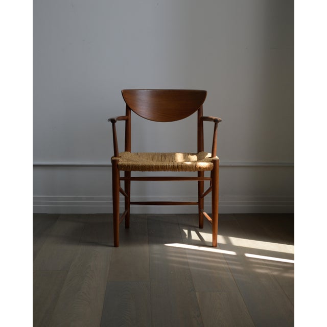 A beautifully crafted example of Danish modern design, this Model 317 armchair was designed by the celebrated duo Peter...