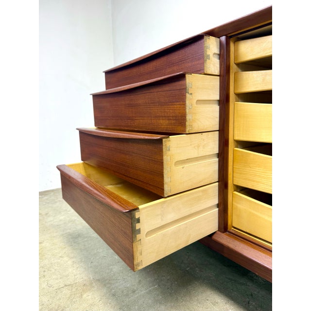 Brown Svend Madsen for Falster Mobelfabrik Danish Mid-Century Modern Teak Dresser / Credenza For Sale - Image 8 of 12