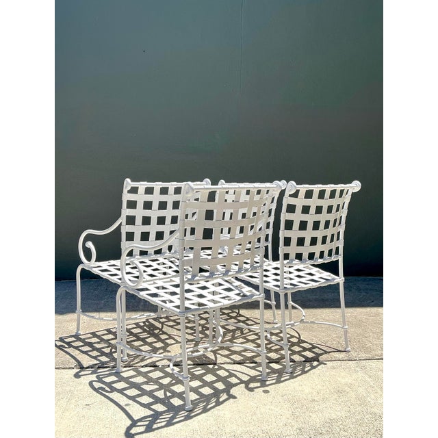 This exceptional set of four "Florentine" collection dining chairs by the iconic Brown Jordan is a masterclass in mid-...